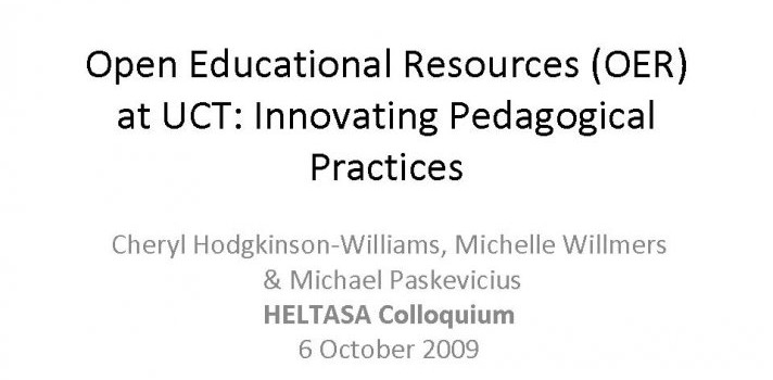 Innovative Pedagogical Practices Using ICT’s in the Extended Curriculum Program